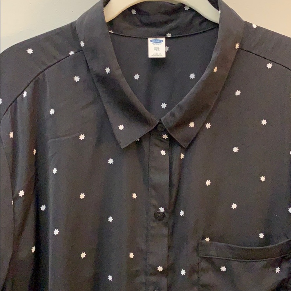 Star Pattern Button Up Blouse - image 3